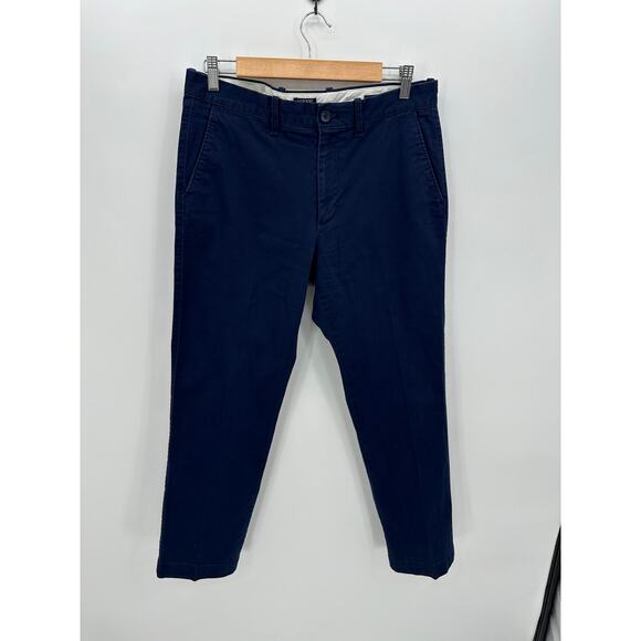 J.Crew Factory Mens Straight Fit Flex Chino Pants Size 32x30 Navy Blue Career - Picture 2 of 9